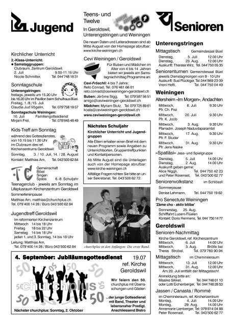 Kirchgemeindeblatt - church-web