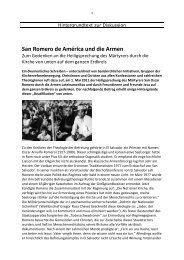 Hintergrund: San Romero de América und die Armen - Christliche ...