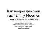 Karriereperspektiven nach Emmy Noether