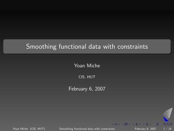 Smoothing functional data with constraints - CIS