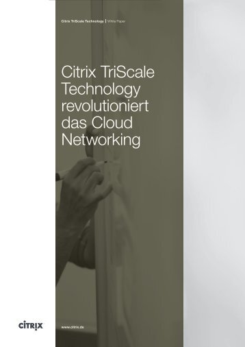 A revolution in cloud networking: Citrix TriScale