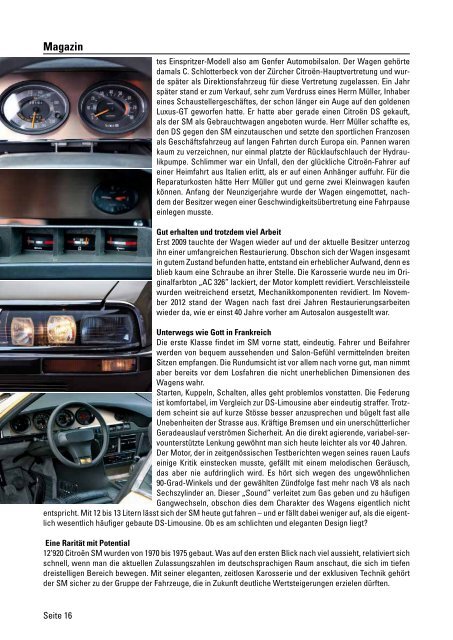 Clubzeitung Nr. 94 - Citroen-SM-Club Deutschland e.V.