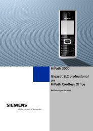 HiPath 3000 Gigaset SL2 professional an HiPath Cordless Office