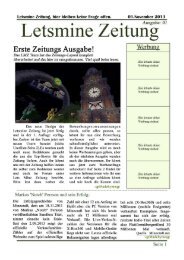 Letsmine Zeitung (Ausgabe 1)