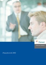 Finanzbericht 2002 - Clariant