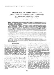 properties of vermiculites and smectites: expansion and collapse