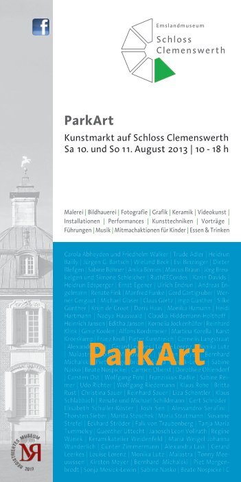 ParkArt Programmheft 2013 - Schloss Clemenswerth