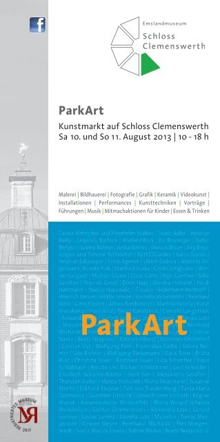 ParkArt Programmheft 2013 - Schloss Clemenswerth