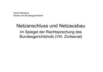 Vortrag von Herrn RiBGH Ulrich Wiechers - Clearingstelle EEG