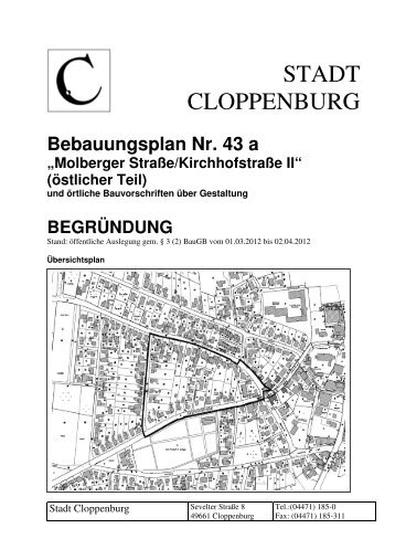 Bebauungsplan Nr. 43 a „Molberger Straße/Kirchhofstraße II“ - Stadt ...