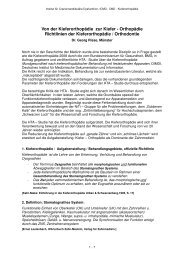 Von der Kieferorthopädie - Institut für Craniomandibuläre Dysfunktion