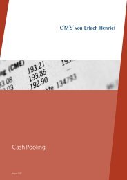 Cash Pooling (D) - CMS von Erlach Henrici AG