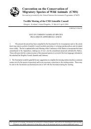 Twelfth Meeting of the CMS Scientific Council - Convention on ...