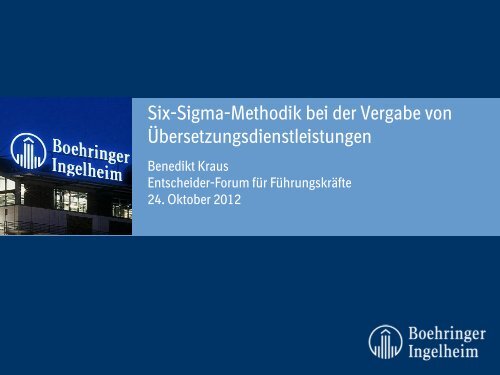 Six-Sigma-Methodik bei der Vergabe von ... - tekom