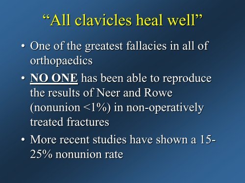 Current Concepts: Treatment of Clavicle Fractures - CMX Travel