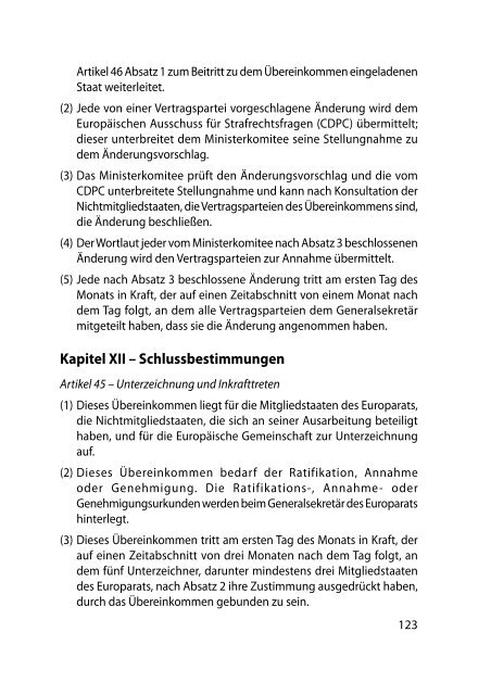 Handbuch für Parlamentarier - Übereinkommen des Europarats zum ...