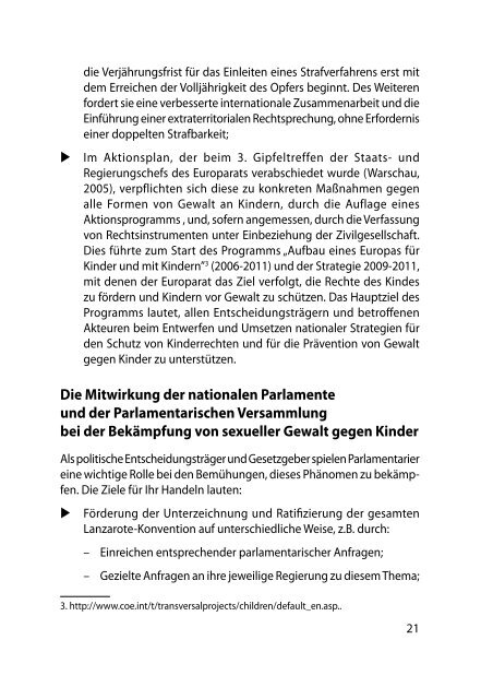 Handbuch für Parlamentarier - Übereinkommen des Europarats zum ...