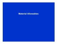 Material Allowables