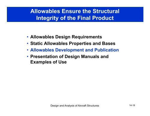 Material Allowables