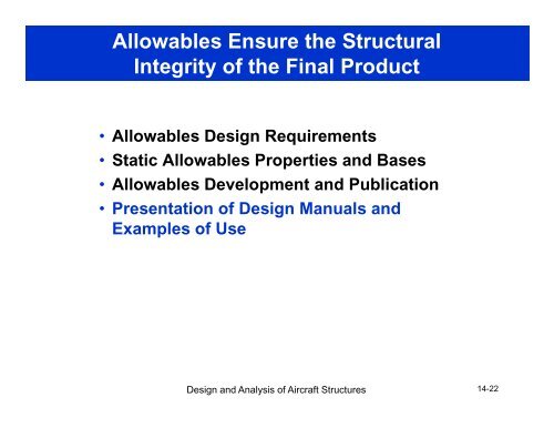 Material Allowables