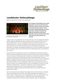 Landshuter Hofmusiktage