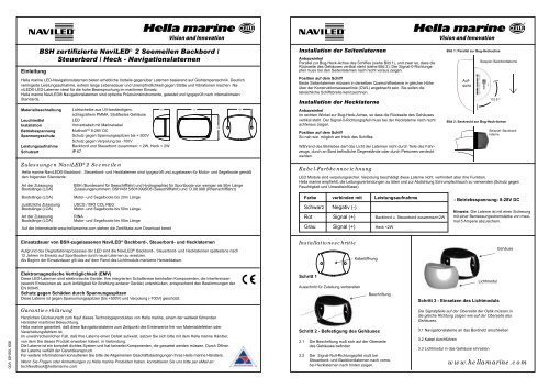 BSH-certified NaviLED® 2 Nautical Mile Port, Starboard, Stern ...