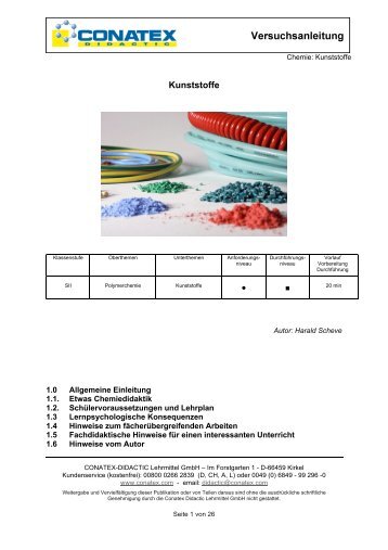 Kunststoffe - Conatex-Didactic Lehrmittel GmbH