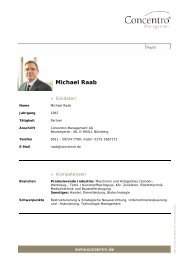 Michael Raab - Concentro Management AG