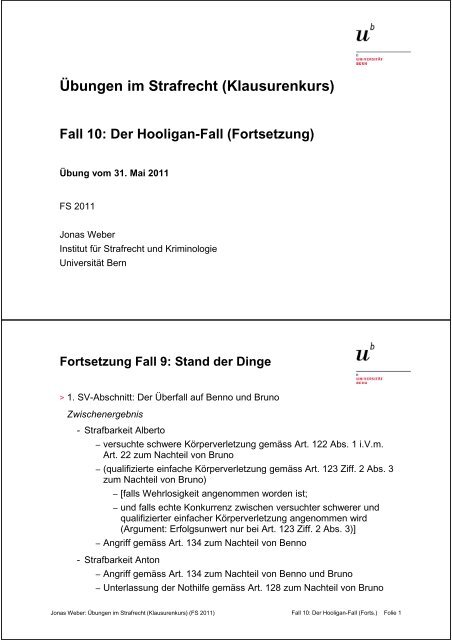 Fall 10 LS Der Hooligan-Fall \(Forts.\) - Studentenverbindung ...