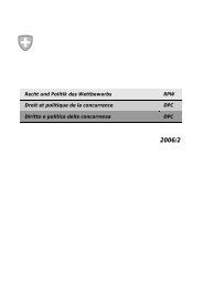 Recht und Politik des Wettbewerbs RPW Droit et politique de la ...