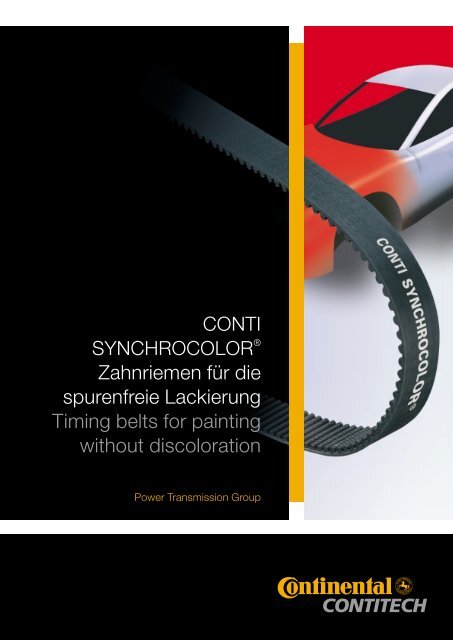 CONTI SYNCHROCOLOR® - Power Transmission ... - ContiTech AG