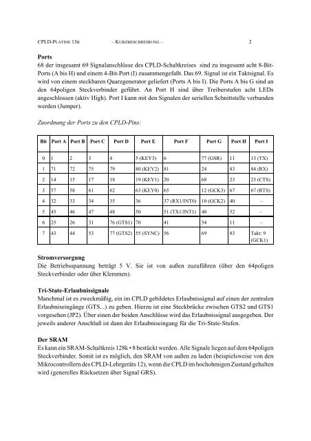 Die CPLD-Platine 13b. - zu PCs und Mikrocontrollern