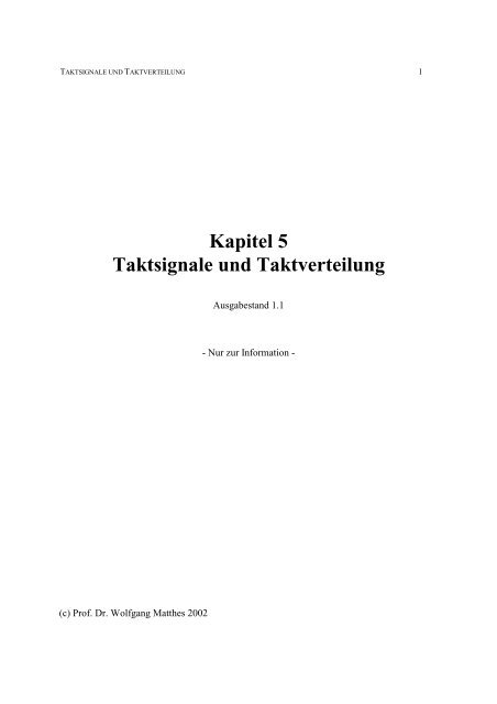 Taktsignale und Taktverteilung