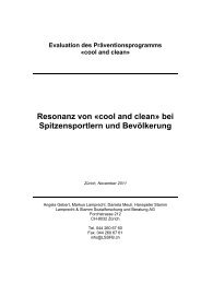 bei Spitzensportlern und Bevölkerung - Cool and Clean