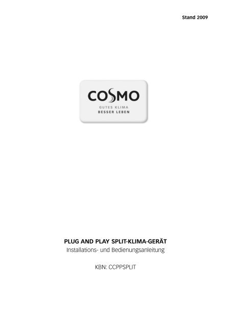 COSMO Plug-and-Play Split-Klimagerät