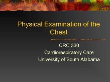 Physical Examination of the Chest