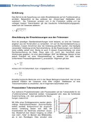 Prozessdaten Toleranzsimulation - Visual-XSel 2000