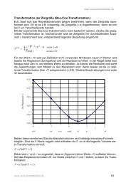 Transformation der Zielgröße (Box-Cox-Transformation) λ λ λ