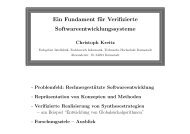 Ein Fundament für Verifizierte Softwareentwicklungssysteme