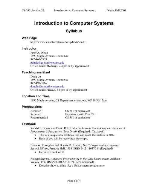 Introduction to Computer Systems