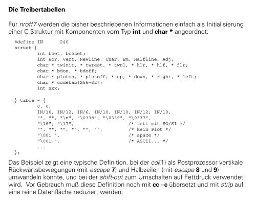 Schöner drucken -- /usr/lib/term/taboll