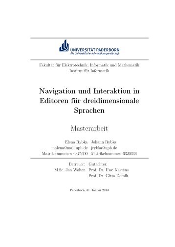 vollständiger Text (PDF) - Institut für Informatik - Universität Paderborn