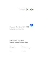 Boolesche Operatoren für NURBS Fachhochschule Aargau FHA ...