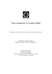 Power management of a computer display - KTH