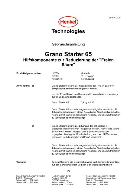 Dt. Fassung downloaden - CSC JÄKLECHEMIE GmbH & Co. KG