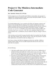 Project 4: The MiniJava Intermediate Code Generator