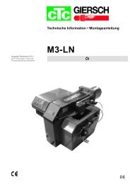 Technische Information • Montageanleitung Öl - CTC Giersch AG