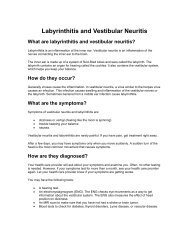 Labyrinthitis and Vestibular Neuritis