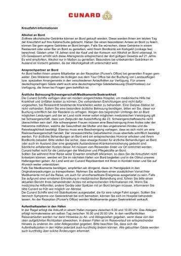 PDF-Version zum Drucken/Versenden - Cunard