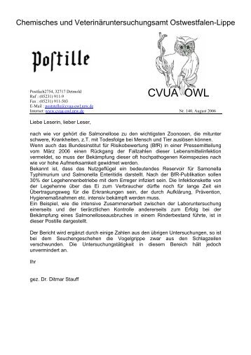 Staatliches Veterinäruntersuchungsamt Detmold - CVUA-OWL